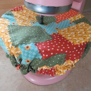 Kitchenaid Bowl Cover, Reversible Fall Patchwork and Chicken Mixer Cover